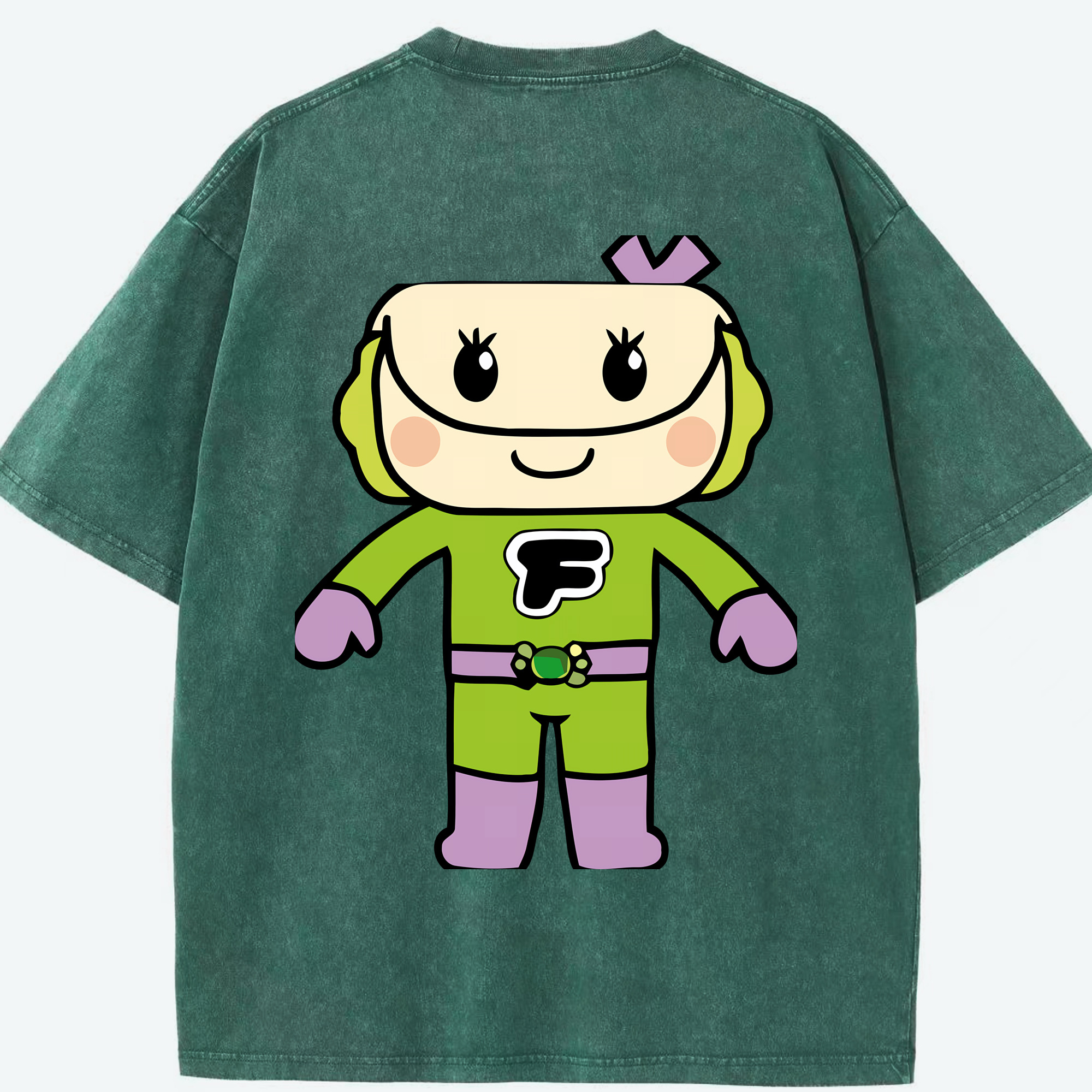 （画像用） アンパンマン Anpanman 綿100% ヴィンテージ風 半袖Tシャツ（背面プリント）
